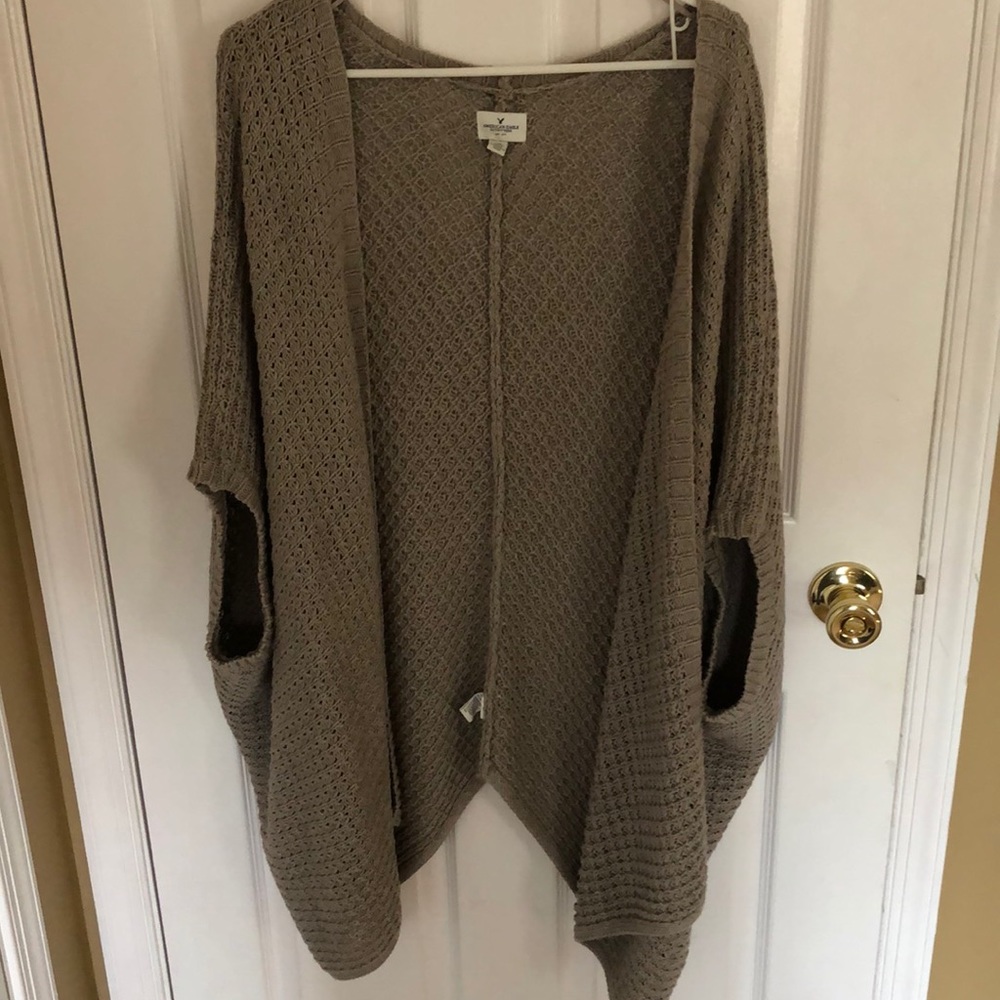 American Eagle L kimono Sweater - tan